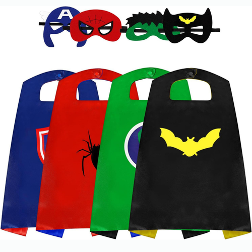 Halloween Costumes Kids Capes Masks Set Dress Up Party Outfit