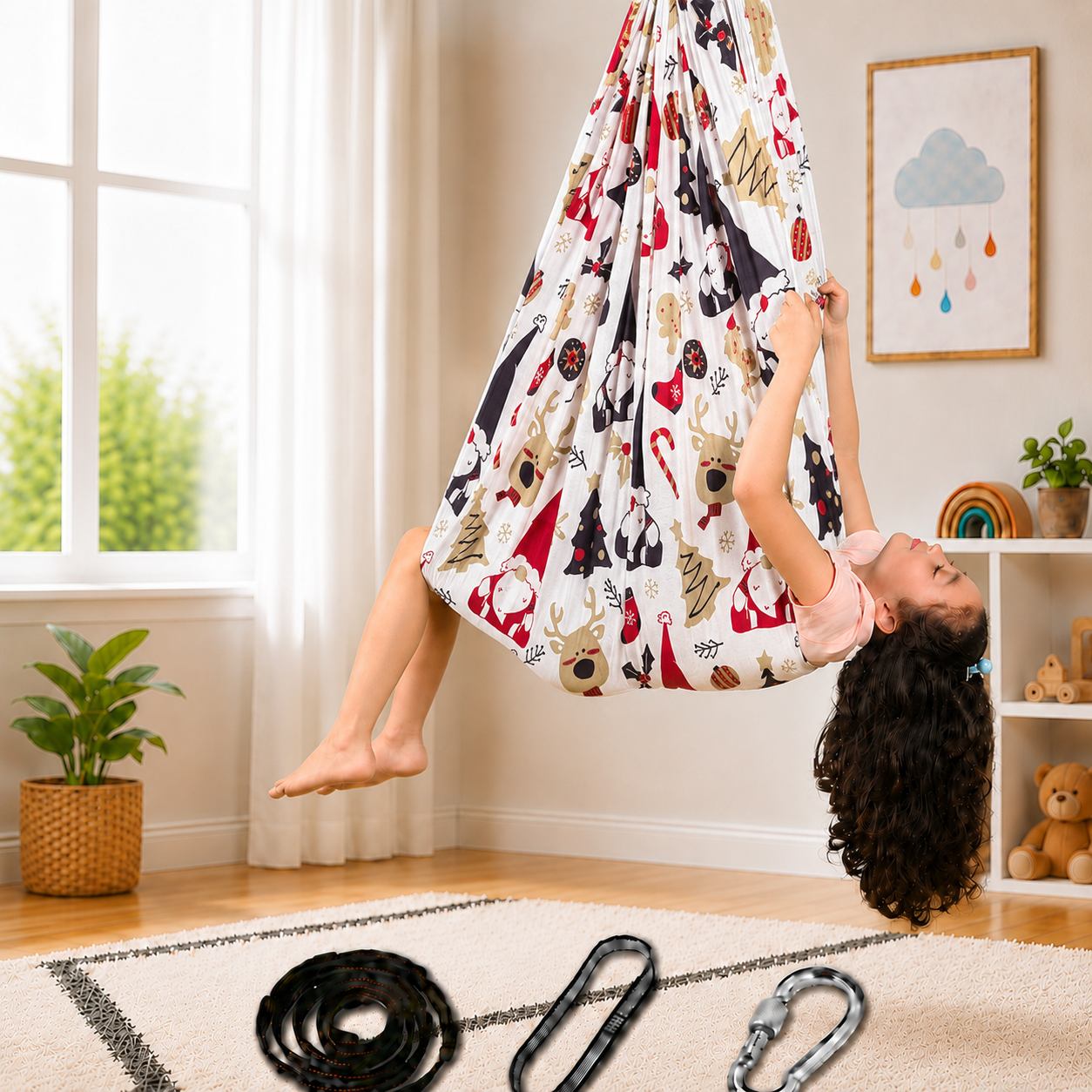Indoor Swing Kids Swing Women's Sensory Therapy Therapy Swing - Image 30
