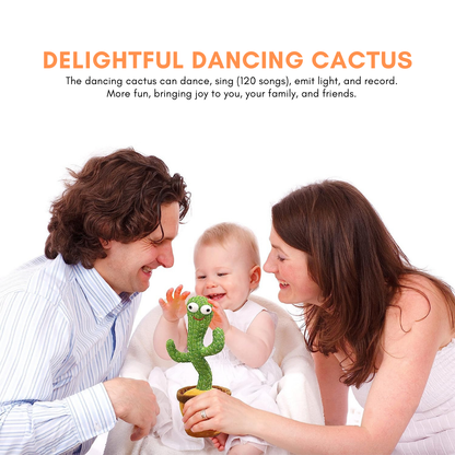 Interactive Dancing Cactus Toy Singing Mimic Rechargeable