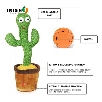 Interactive Dancing Cactus Toy Singing Mimic Rechargeable - Image 5