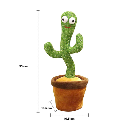 Interactive Dancing Cactus Toy Singing Mimic Rechargeable