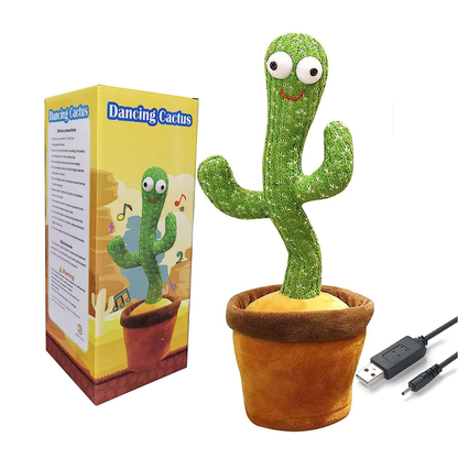 Interactive Dancing Cactus Toy Singing Mimic Rechargeable
