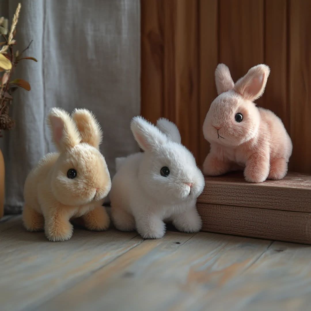 Interactive Plush Bunny Toy Soft and Cuddly Stuffed Animal - Image 6