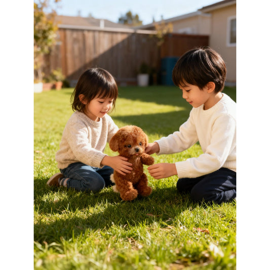 Interactive Plush Robot Puppy Toy Walks Barks Wags Tail - Image 1