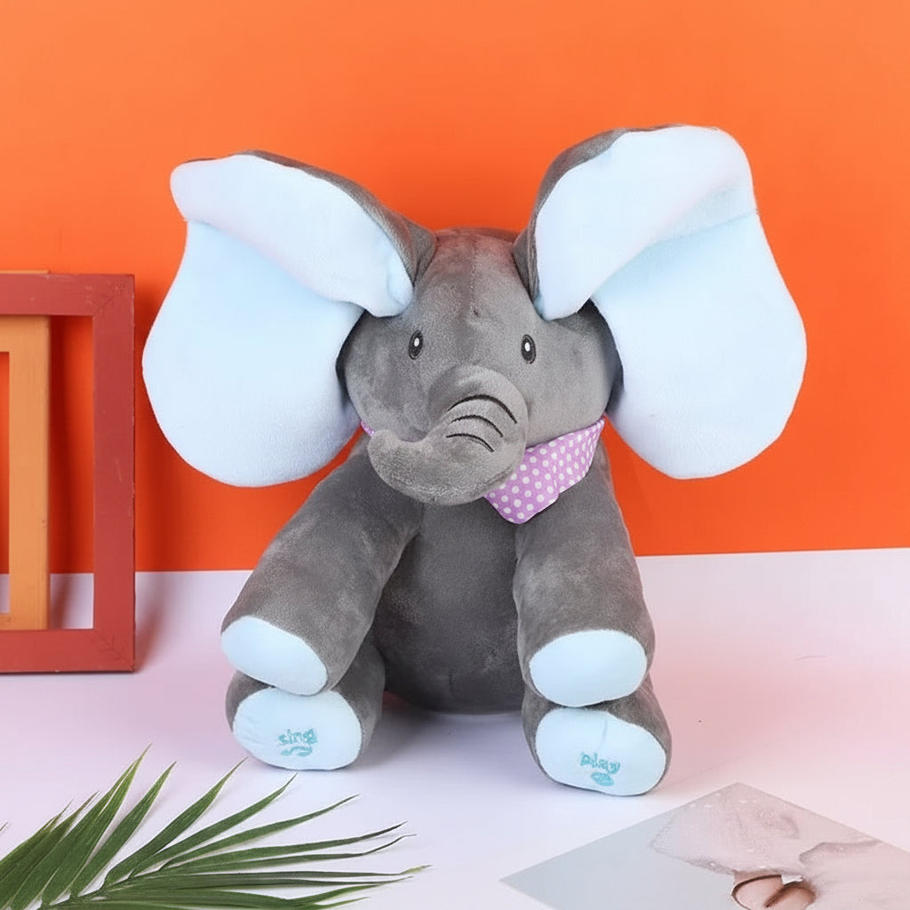 Interactive Plush Toy Tummy Time Elephant Baby Toy Floppy Ears - Image 5