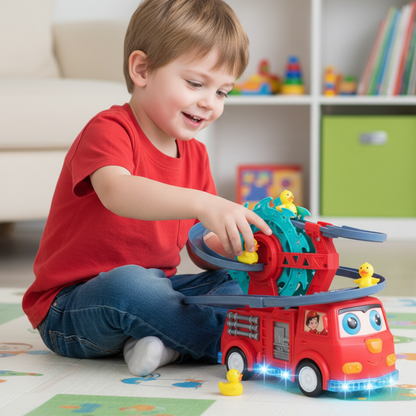 Interactive Toy Car Fire Truck Toy Lights Siren - Image 1