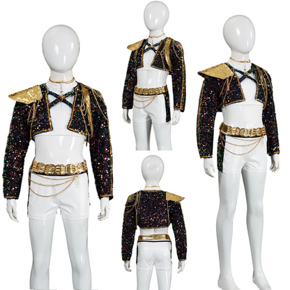 Kids Kpop Costume Pop Singer Costume Dance Outfit For Kids Children's - Image 7