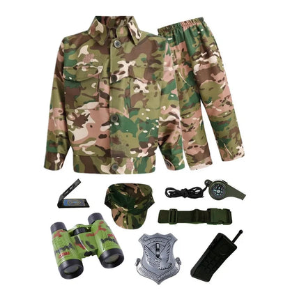 Kids Soldier Costume Camouflage Costume Children's Military Costume Women's - Image 10