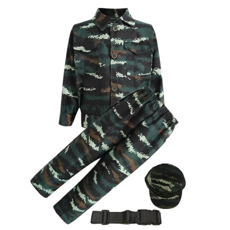 Kids Soldier Costume Camouflage Costume Children's Military Costume Women's - Image 7