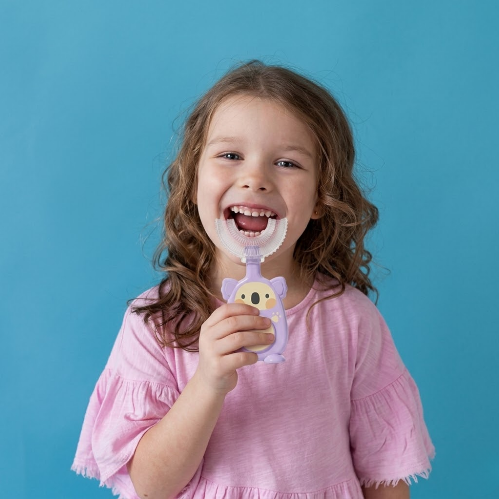 Kids Toothbrush Women's U-Shaped Fun Design Little Ones 360 Toothbrush - Image 10