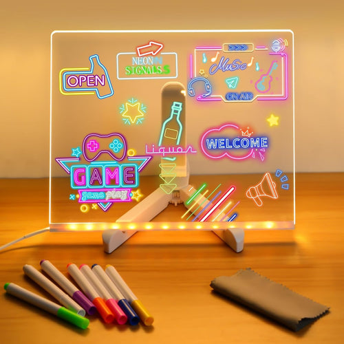 LED Acrylic Message Board Erasable Drawing Board & Ads - Image 1