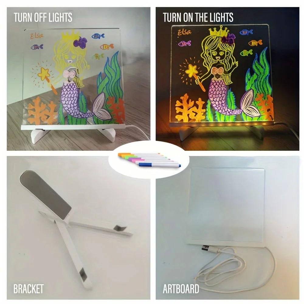 LED Acrylic Message Board Erasable Drawing Board & Ads - Image 6
