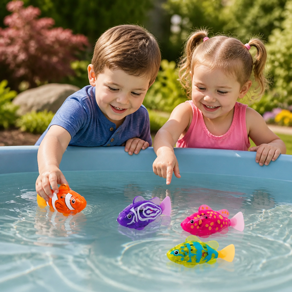 Led Fish Toys Floating Bath Toys Bath Time Toys Fun - Image 1