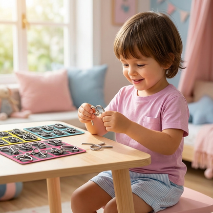 Logic Metal Puzzles Brain Teaser Set Handheld Puzzle Toys - Image 1