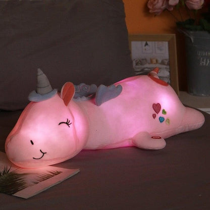 Luminous Unicorn Plush Night Light Rainbow LED Decor - Image 1