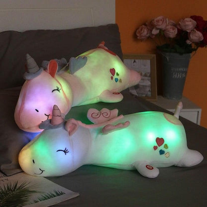 Luminous Unicorn Plush Night Light Rainbow LED Decor - Image 2