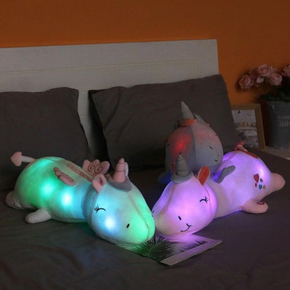 Luminous Unicorn Plush Night Light Rainbow LED Decor - Image 3