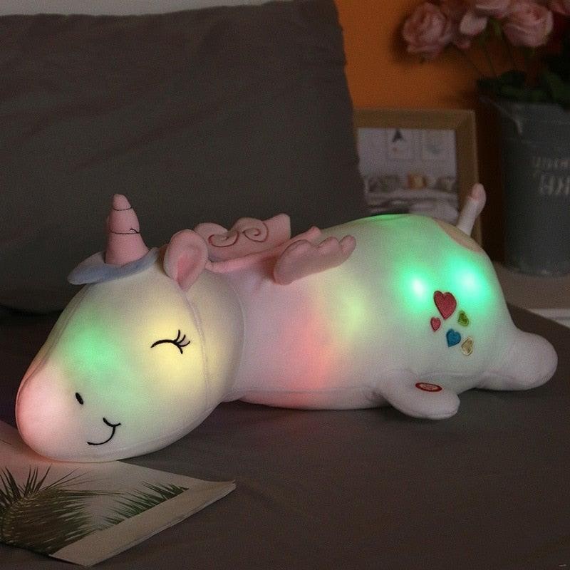 Luminous Unicorn Plush Night Light Rainbow LED Decor - Image 7
