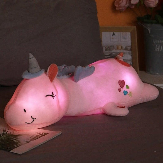 Luminous Unicorn Plush Night Light Rainbow Leds - Image 1