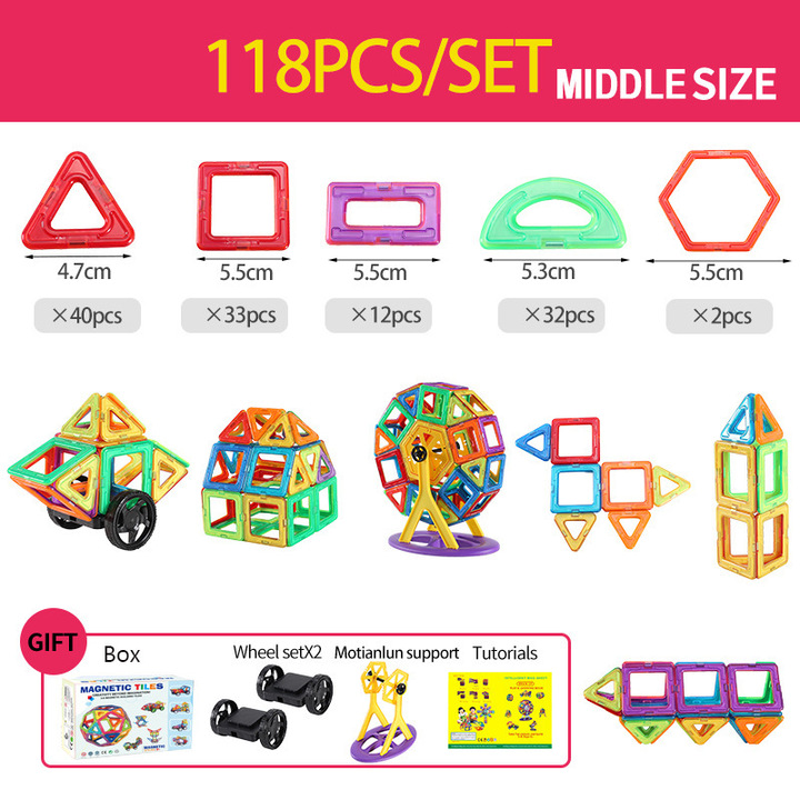Magnet Tiles Building Blocks Educational Toddlers Playset - Image 9