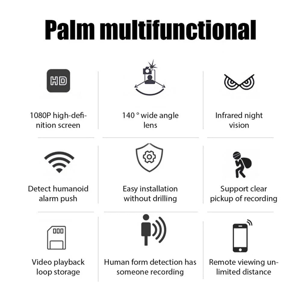 Mini WIFI Camera 1080p Night Vision Motion Alerts Home Security - Image 3