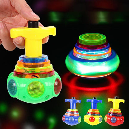 Music Flashing Spinners Toy with Launcher🎁Best Christmas Gift for Kids - Image 1