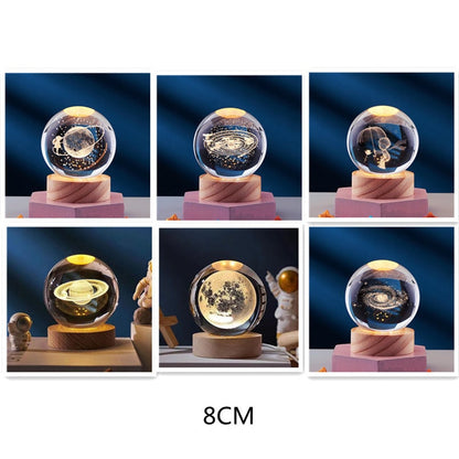 Night Light Crystal Lamp 3D LED Bedside Table Decor - Image 14