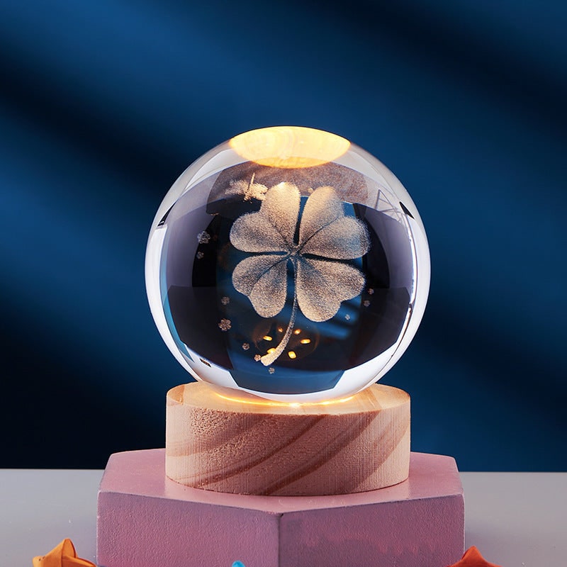 Night Light Crystal Lamp 3D LED Bedside Table Decor - Image 15