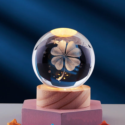 Night Light Crystal Lamp 3D LED Bedside Table Decor - Image 15