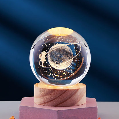 Night Light Crystal Lamp 3D LED Bedside Table Decor - Image 17