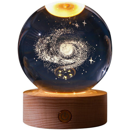 Night Light Crystal Lamp 3D LED Bedside Table Decor - Image 4