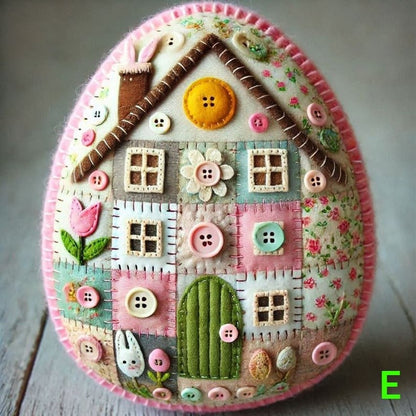 Patchwork Felt Egg House Craft Kit Diy Home Decor Projects - Image 2