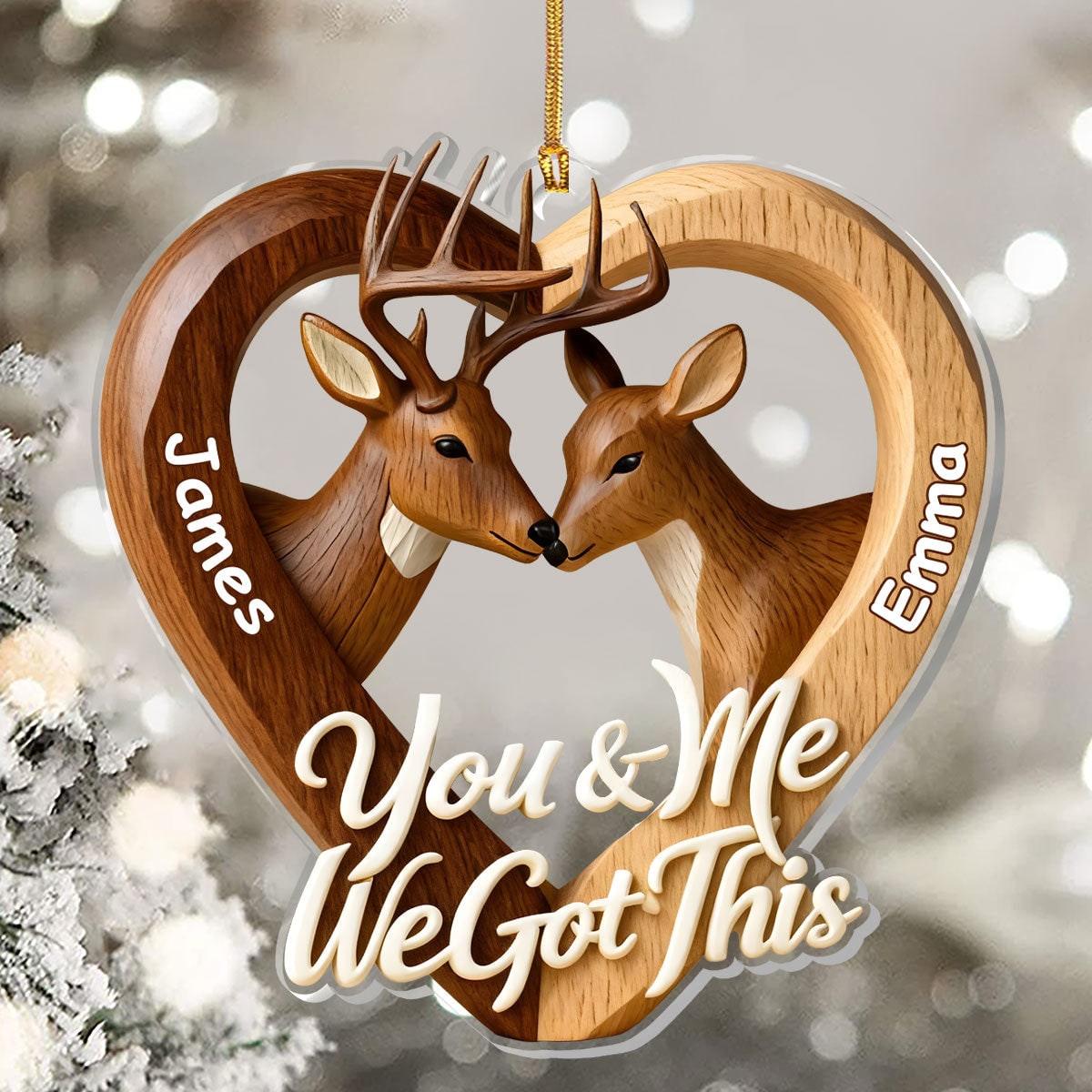 Personalized Christmas Ornament Custom Ornament Heart Design - Image 5