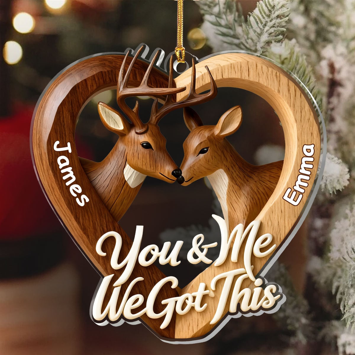 Personalized Christmas Ornament Custom Ornament Heart Design - Image 6