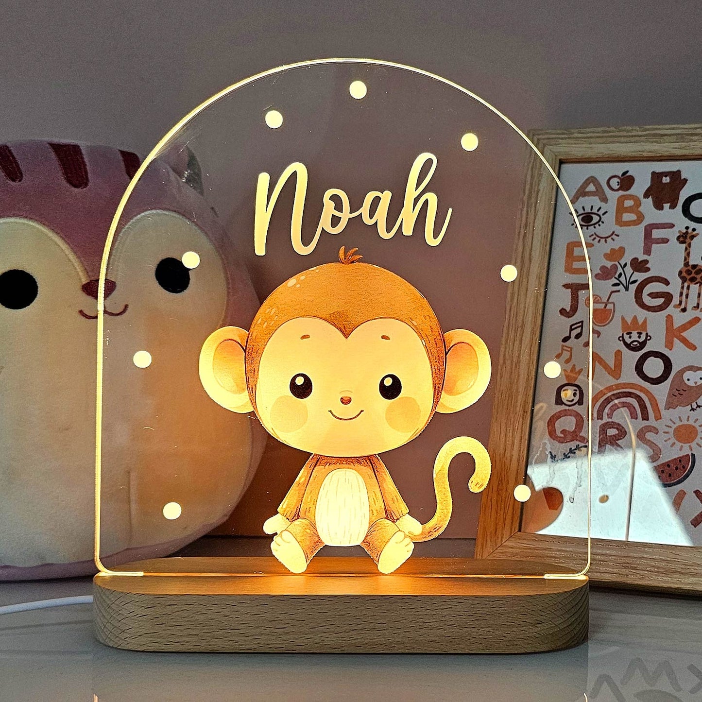 Personalized Night Light Cute Elephant Design Warm Glow - Image 10