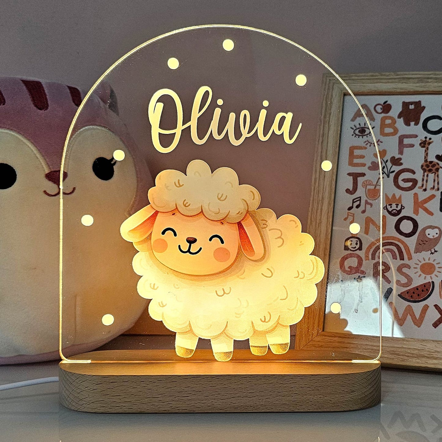 Personalized Night Light Cute Elephant Design Warm Glow - Image 11
