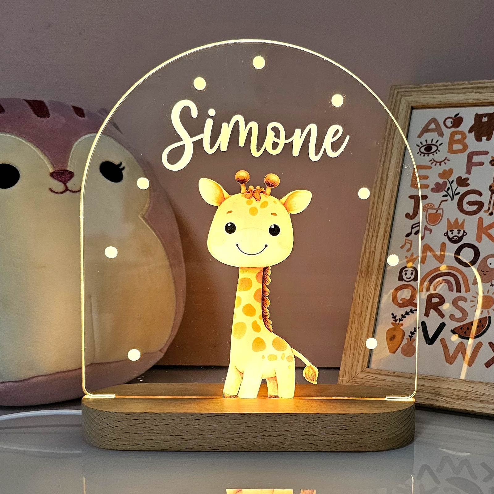 Personalized Night Light Cute Elephant Design Warm Glow - Image 7