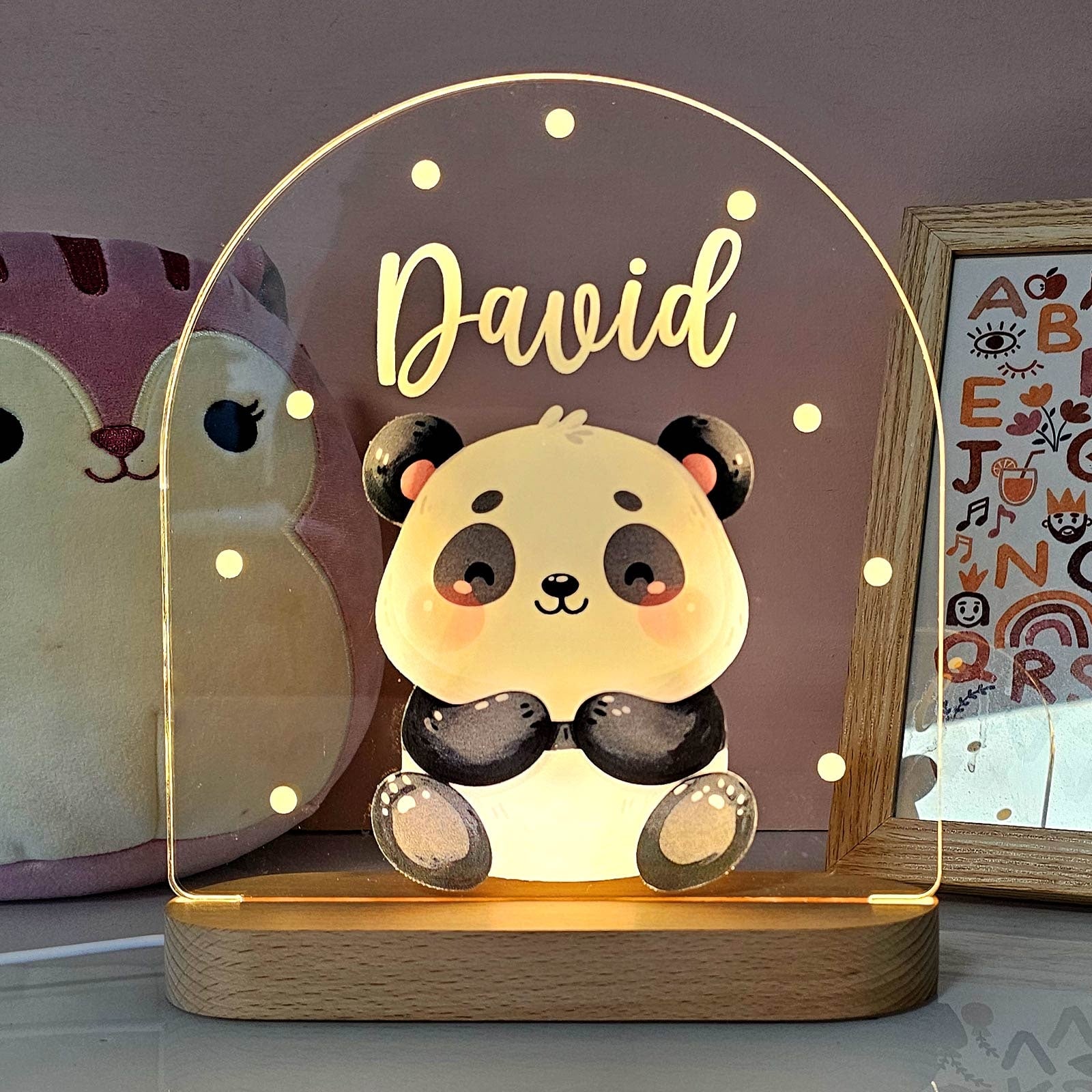 Personalized Night Light Cute Elephant Design Warm Glow - Image 8