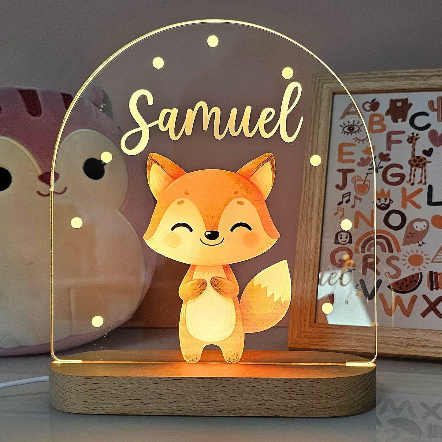 Personalized Night Light Cute Elephant Design Warm Glow - Image 9