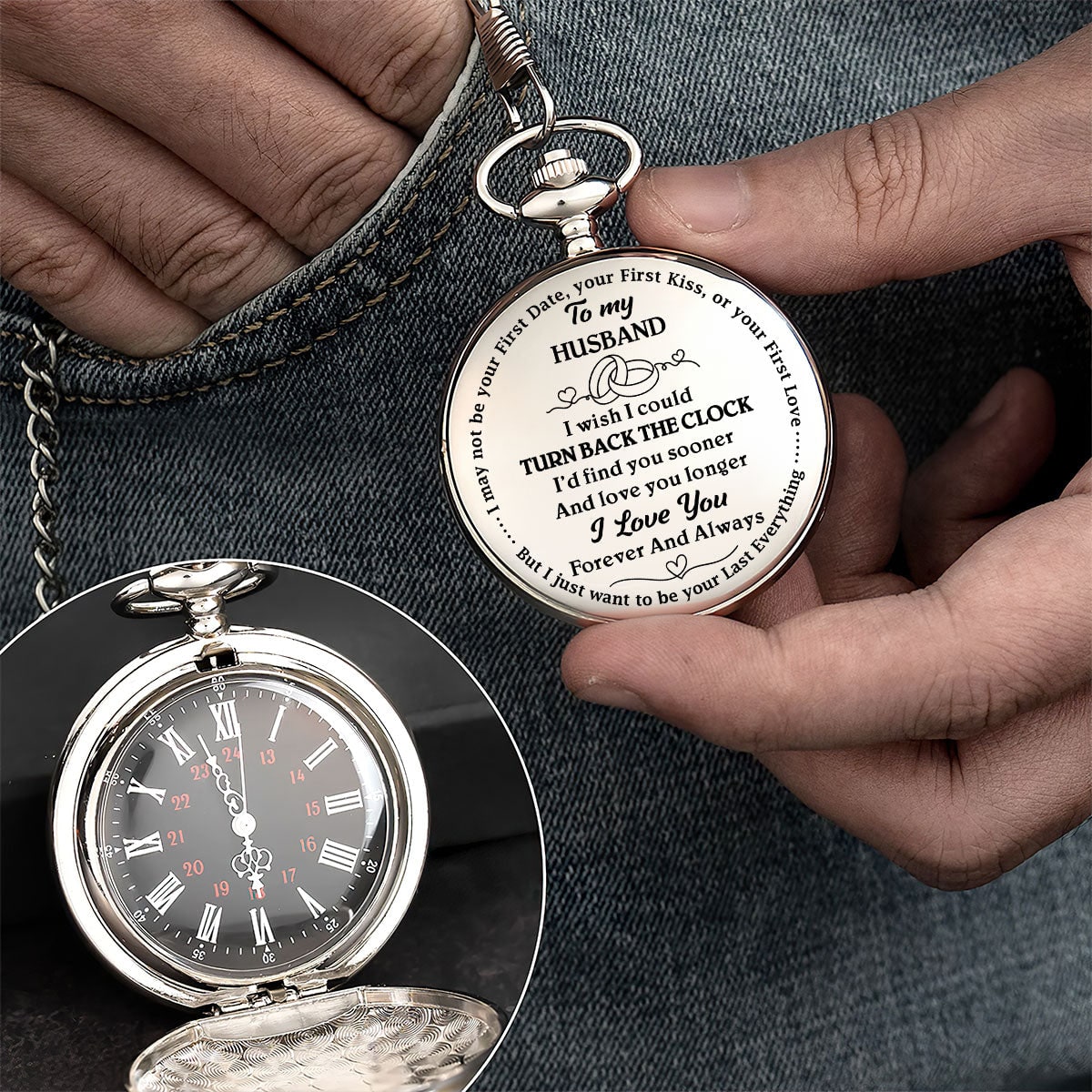 Personalized Pocket Watch Custom Pocket Watch Engraved Pocket Watch - Image 2