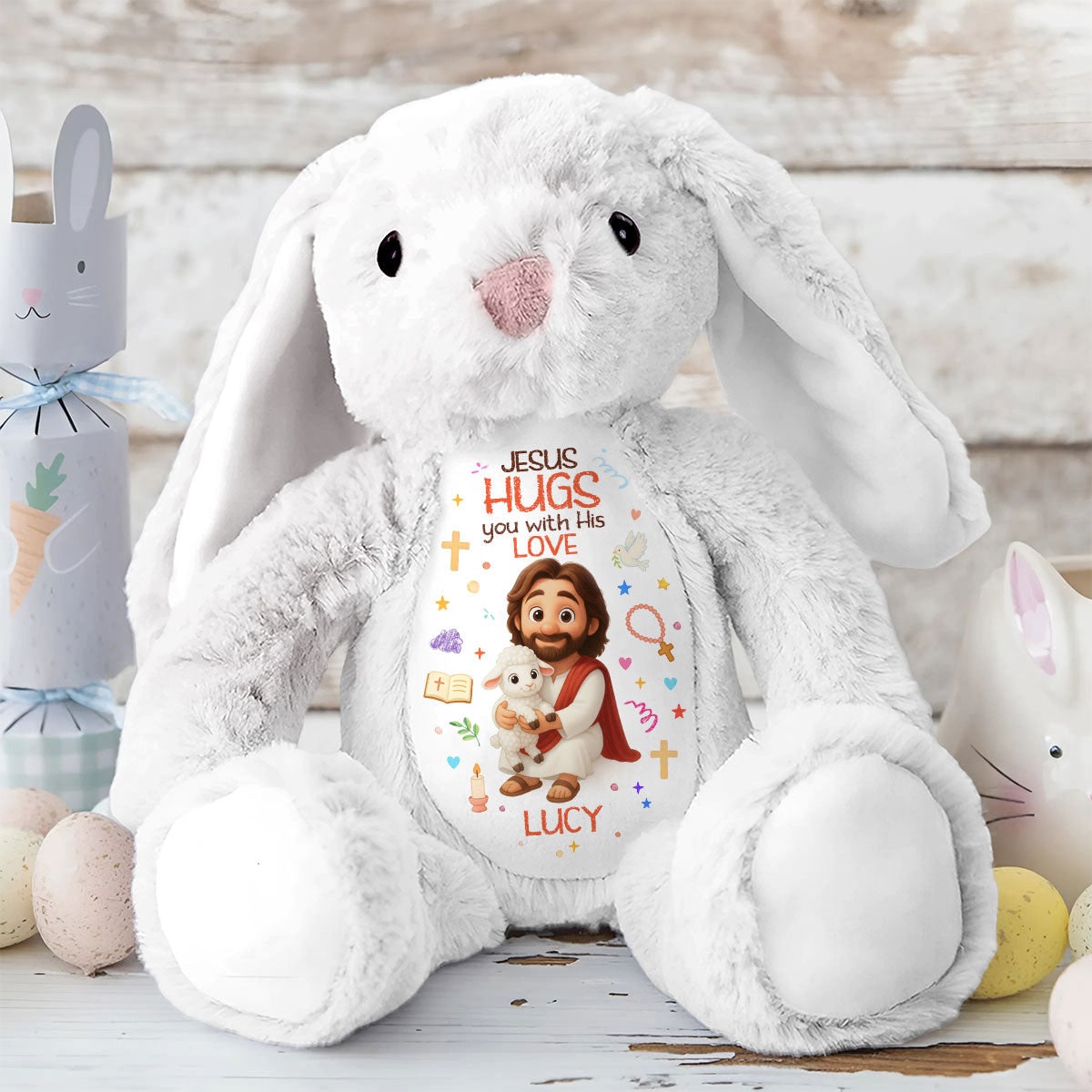 Personalized Stuffed Animal Soft Toy Plush Bunny Gift - Image 1