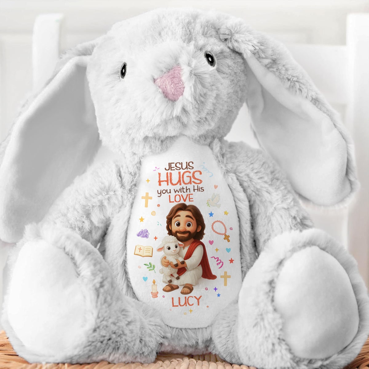 Personalized Stuffed Animal Soft Toy Plush Bunny Gift - Image 2