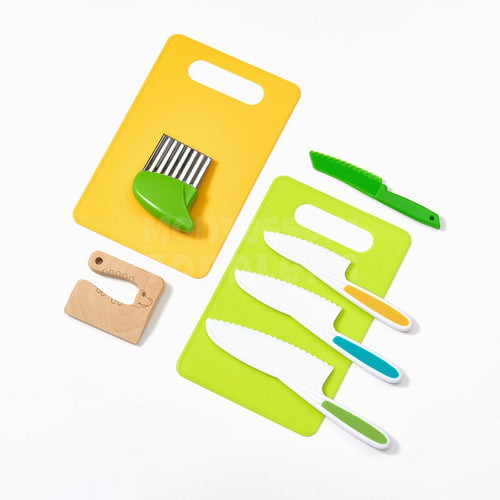 Plastic Cutting Board Set Kitchen Toddler Easy Grip Handles - Image 1