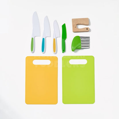 Plastic Cutting Board Set Kitchen Toddler Easy Grip Handles - Image 3