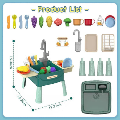 Play Kitchen Toy Kitchen Sink Interactive Water Fun - Image 4