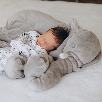 Plush Elephant Pillow Nursery Soft Comfort Cushion - Image 2