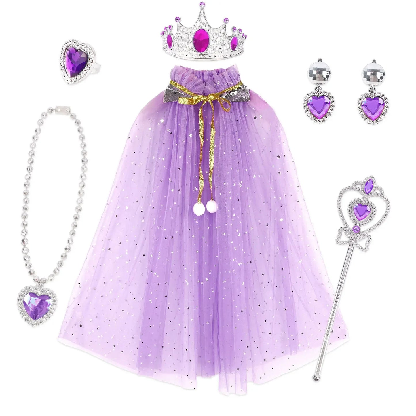 Princess Costume Princess Dress Up Cosplay Costume Halloween Costume Necklace - Image 4