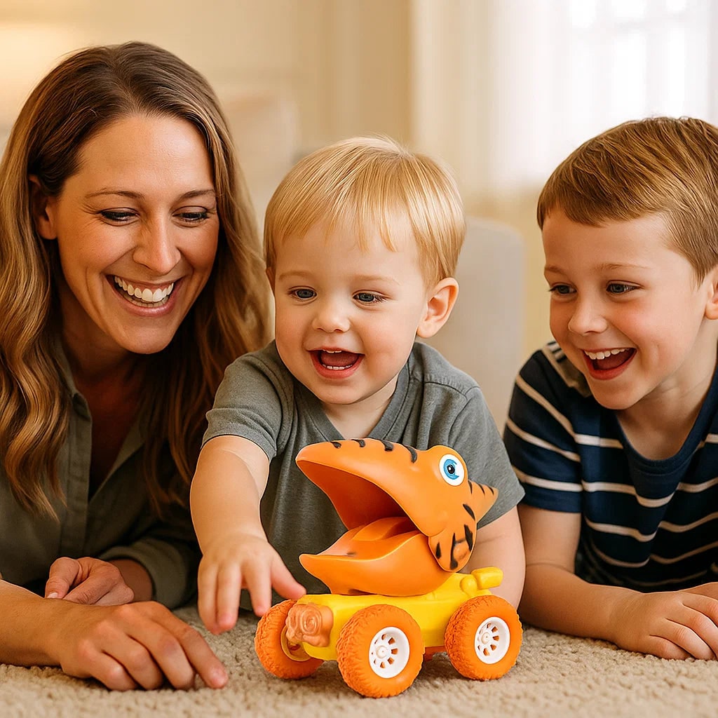 Push Toy Truck Kids Monster Truck Men's Fun Dinosaur Design - Image 1