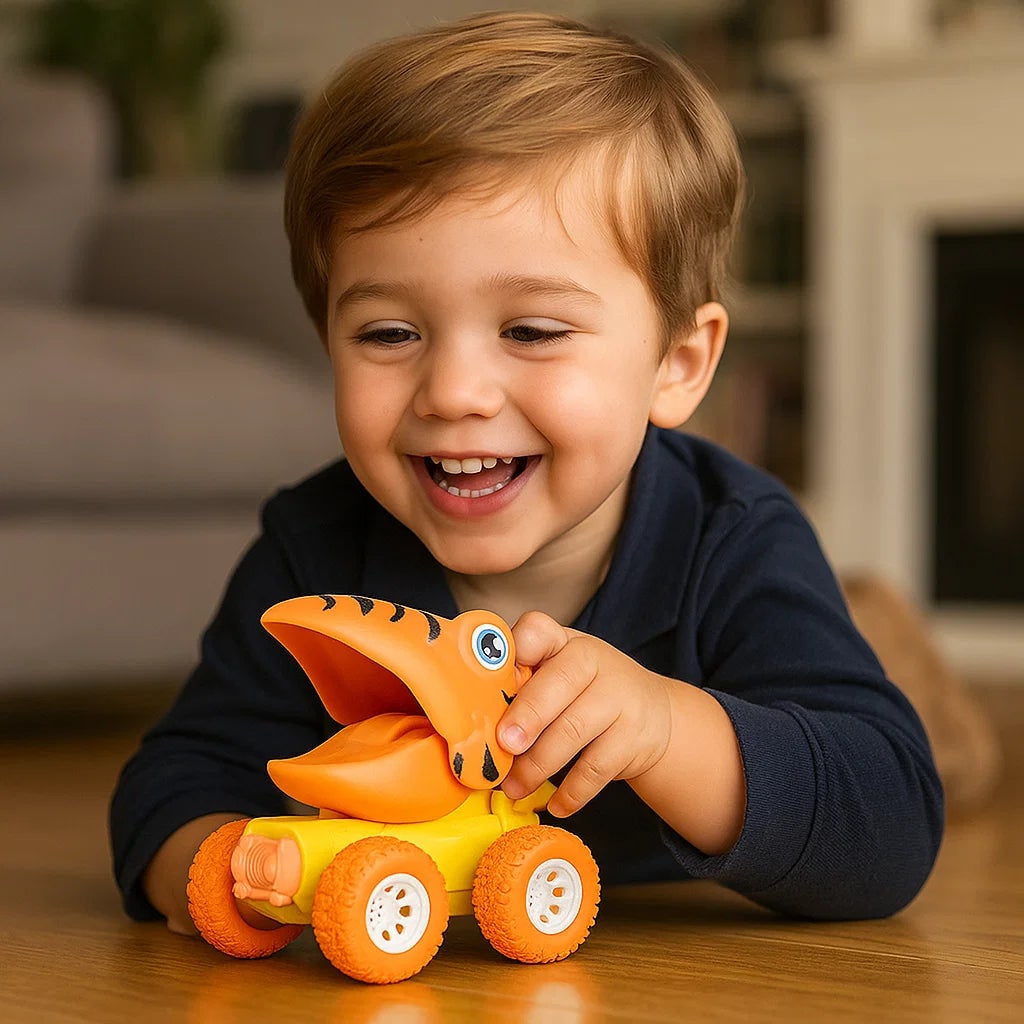 Push Toy Truck Kids Monster Truck Men's Fun Dinosaur Design - Image 2