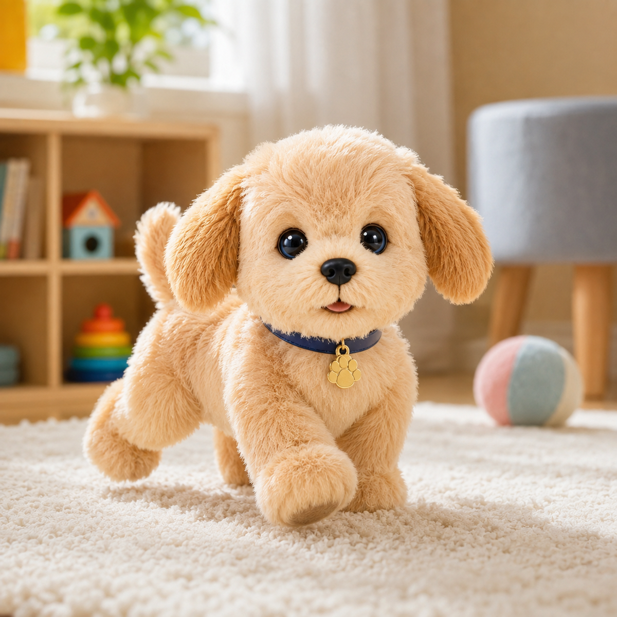 Realistic Robotic Dog Toy Interactive Plush Pet Companion